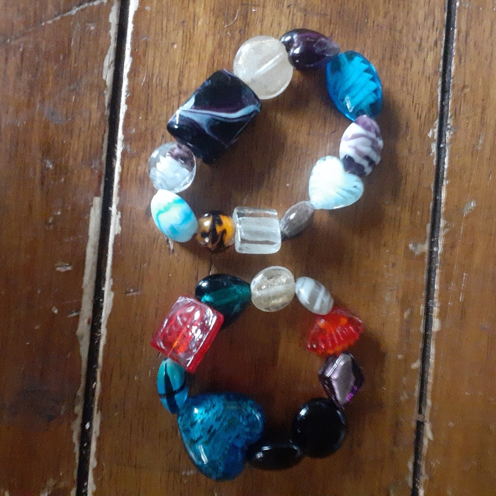 Glass bead bracelets